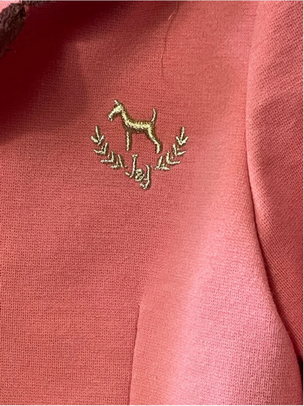 Janie and Jack Girls Pink Equestrian Blazer Size 2T Horse Button Front